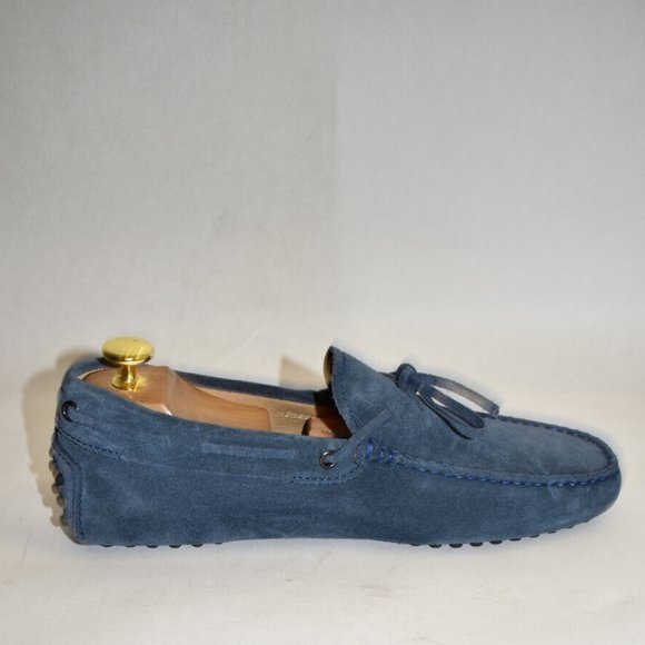 New! TOD\'S Gommino Blue Driving Shoe Suede Loafers Size 6 UK 7US DD321 main image 4